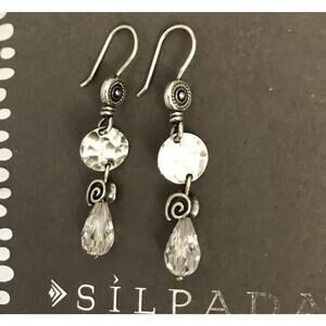 Silpada Sterling Silver Glass Drop Earrings W1757